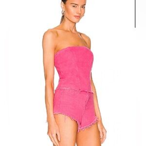 Revolve superdown domonique strapless denim top small